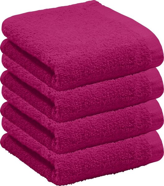 REDBEST Gästehandtuch Gästetuch "Oceanside" 4er-Pack, Leichtfrottier, Leichtfrottier Uni