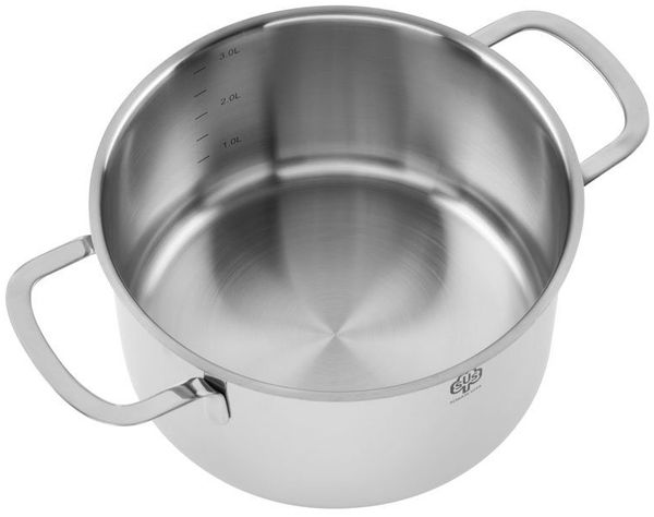 SCHULTE-UFER Topf-Set Industar, Edelstahl 18/10 (Set, 7-tlg, 3 x Topf, 3 x Deckel, 1 x Pfanne), Ø 16 / 20 / 24 / 28 cm