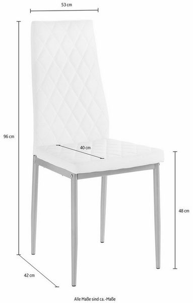 OTTO home Essgruppe, (Set, 5-tlg), mit Tisch in schieferfarben, Breite 80 cm