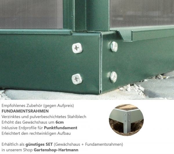 Vitavia Gewächshaus Ida 6500, smaragd, HKP 6mm Bild 3