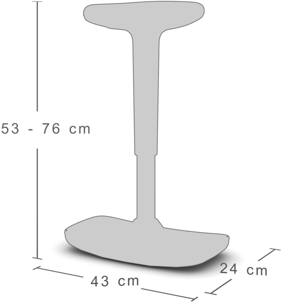ASSMANN Steh-Sitzhocker Bari Schwarz 44x24x53cm Kunststoff Bild 4