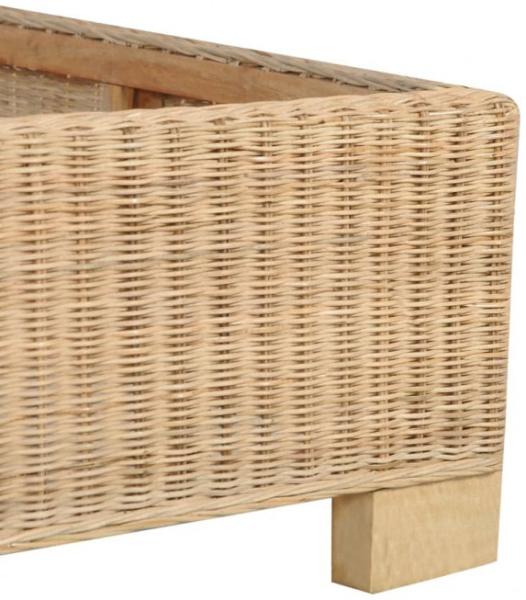 vidaXL Bettrahmen Handgewebt Echtes Rattan 160×200 cm 283089 Bild 12