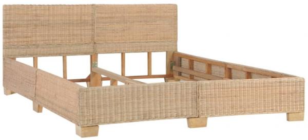vidaXL Bettrahmen Handgewebt Echtes Rattan 160×200 cm 283089 Bild 2