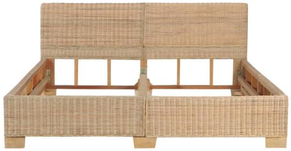 vidaXL Bettrahmen Handgewebt Echtes Rattan 160×200 cm 283089 Bild 10