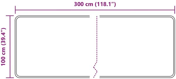 vidaXL Teppichläufer MARSA Schwarz 100 x 300 cm Polyester und PVC 42023296 Bild 7