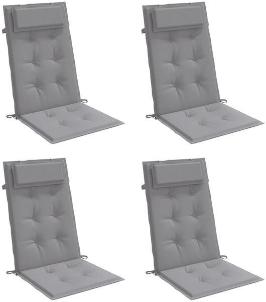 vidaXL Hochlehner-Auflagen 4 Stk. Grau Oxford-Gewebe 361878 Bild 3
