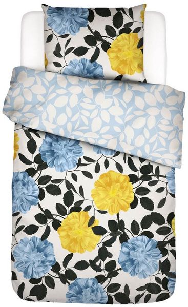 Essenza Bettwäsche Bloom With a view Bright White, Perkal, 2 teilig, Floral, Blumig