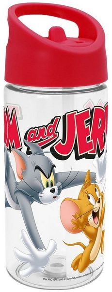 Geda Labels GmbH Trinkflasche Tom & Jerry, Rot, 450ml, nicht spülmaschinengeeignet