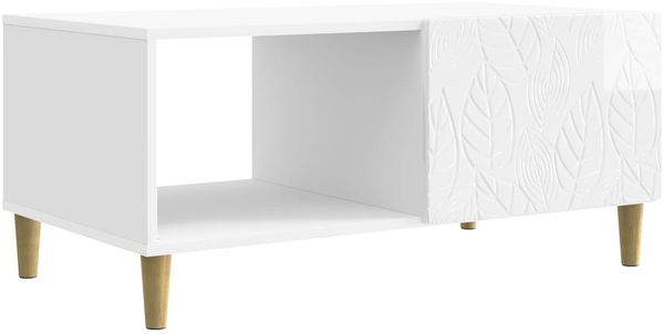 vidaXL Couchtisch Hochglanz Weiß 90 x 50 x 40 cm Holzwerkstoff 895189