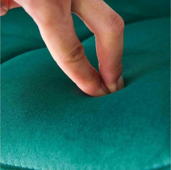 JYMTOM Esszimmerstuhl 2er-Set gepolsterte Stühle mit Rückenlehne und Metallbeinen (2 St), mit Samt-Bezug, für Bar, Küche, Esszimmer Restaurant und Schlafzimmer Bild 2