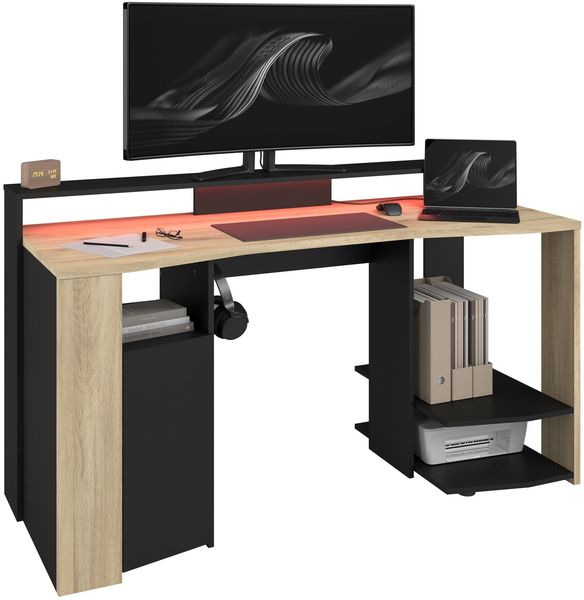 Gamertisch Parisot Meta 1-tlg. Holznachbildung Chene Kronberg/Schwarz