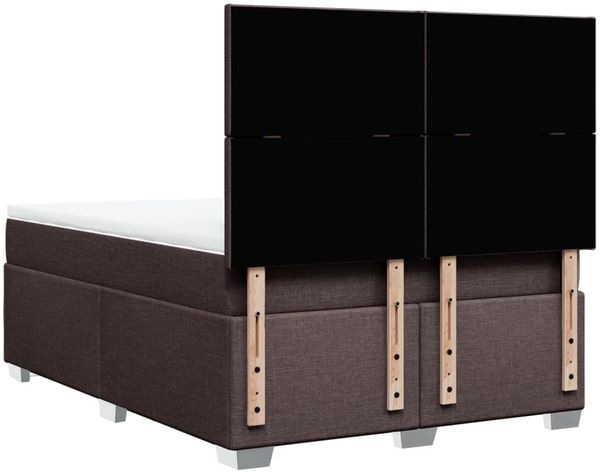 vidaXL Boxspringbett mit Matratze Dunkelbraun 140x190 cm Stoff 3292779 Bild 12