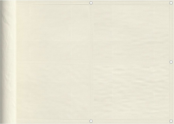 vidaXL Balkon-Sichtschutz Creme 75x1000 cm 100 % Polyester-Oxford 4000195
