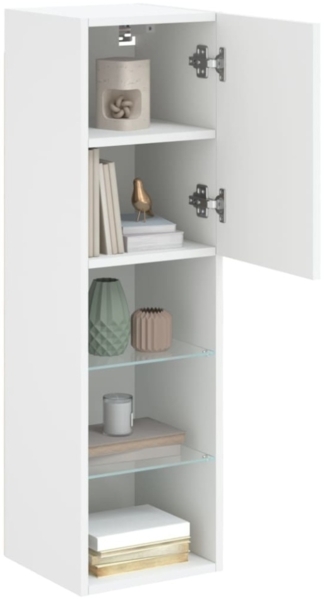 vidaXL TV-Schrank mit LED-Leuchten Weiß 30,5x30x102 cm 837015 Bild 12