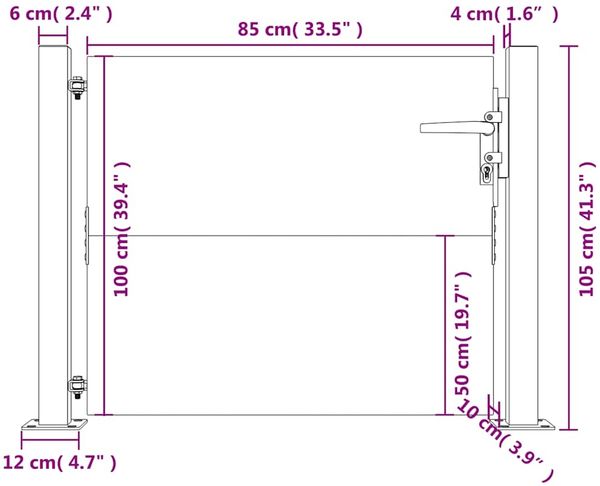 vidaXL Gartentor 100x100 cm Cortenstahl 153263 Bild 9