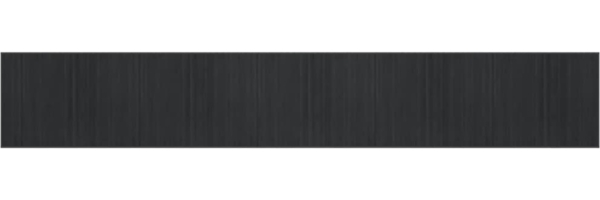 vidaXL Teppich Rechteckig Grau 80x1000 cm Bambus 376934