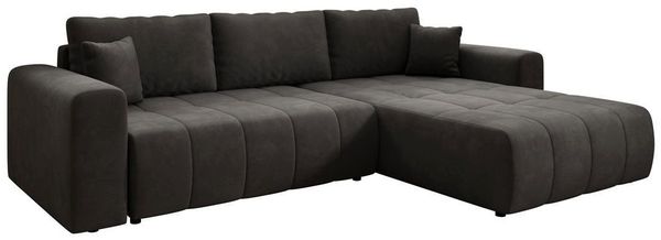 Luxusbetten24 Schlafsofa Designer Sofa Leveno L in Samt, mit Stauraum und Schlaffunktion