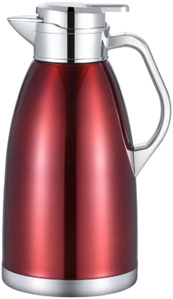 Thermoskanne 2,3L Isolierkanne Teekanne Thermosflasche Kaffeekanne Rot