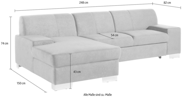 DOMO collection Ecksofa Star L-Form, wahlweise mit Bettfunktion Bild 3