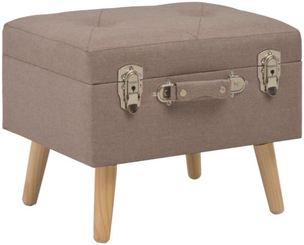 vidaXL Hocker mit Stauraum 40 cm Braun Stoff 247519