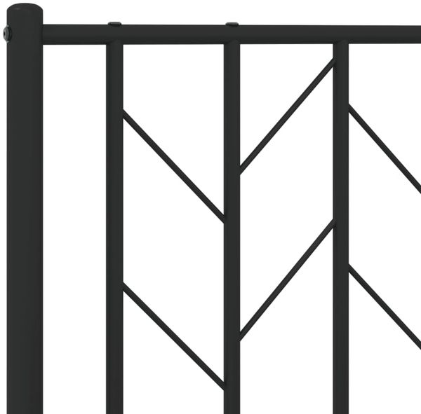 vidaXL Bettgestell mit Kopfteil Metall Schwarz 180x200 cm 374441 Bild 8