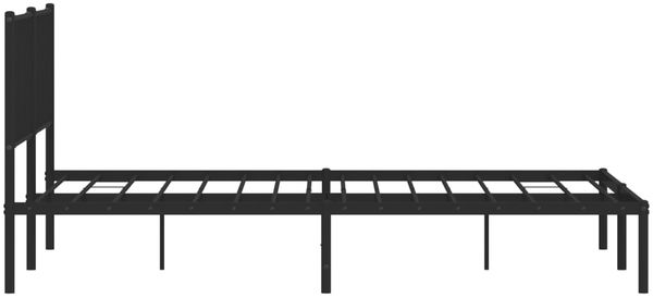 vidaXL Bettgestell mit Kopfteil Metall Schwarz 180x200 cm 374441 Bild 6