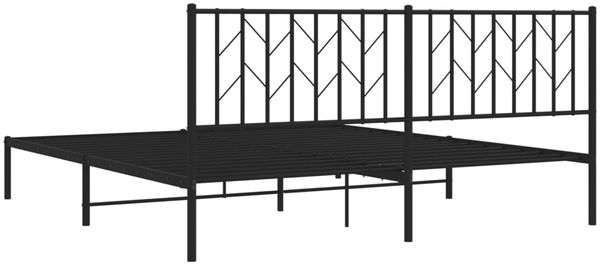 vidaXL Bettgestell mit Kopfteil Metall Schwarz 180x200 cm 374441 Bild 7