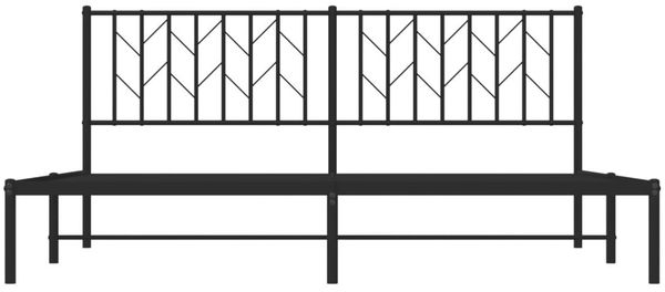 vidaXL Bettgestell mit Kopfteil Metall Schwarz 180x200 cm 374441 Bild 5