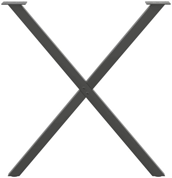 vidaXL Esstischbeine X-Form 2 Stk. Anthrazit 70x(72-73) cm Stahl 4012918 Bild 5