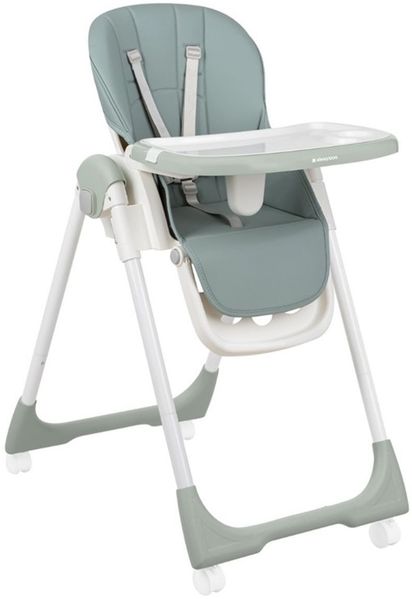 Kikkaboo Kinderhochstuhl Spicy faltbar, Tisch abnehmbar, verstellbar, 4 Räder hellgrün