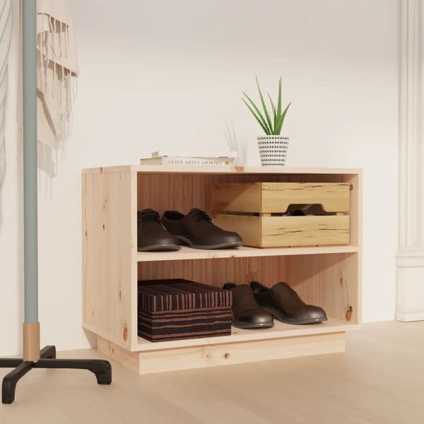 vidaXL Schuhregal 60x34x45 cm Massivholz Kiefer 813545