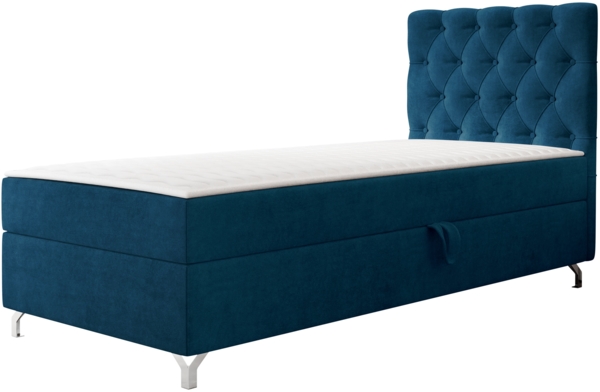 mirjan24 Boxspringbett mit H3-Matratze Cylio I , blau, 90x200 cm
