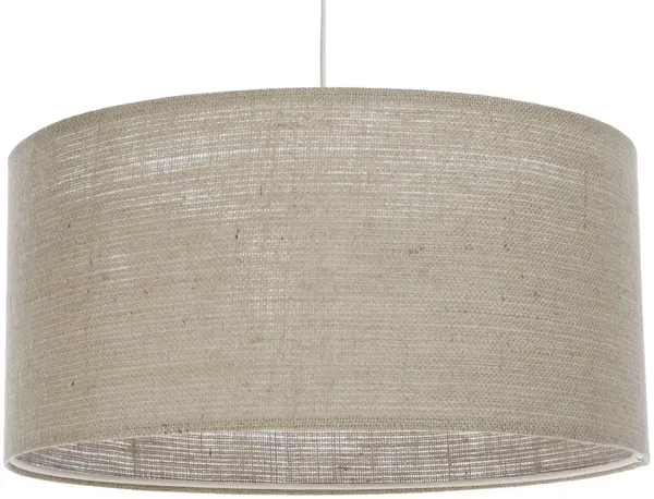 BPS Koncept 0E0-188-70 Hängeleuchte BOHO ELEGANT E27 1x40W Hanf natürlich auf PVC-Kunststoff grau H:100cm Ø70cm dimmbar
