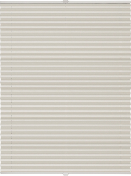 ondeco Plissee ohne Bohren mit Klemmträger, Sonnenschutz für Fenster innen, blickdicht, Faltrollo, Vanille, 90x130 cm