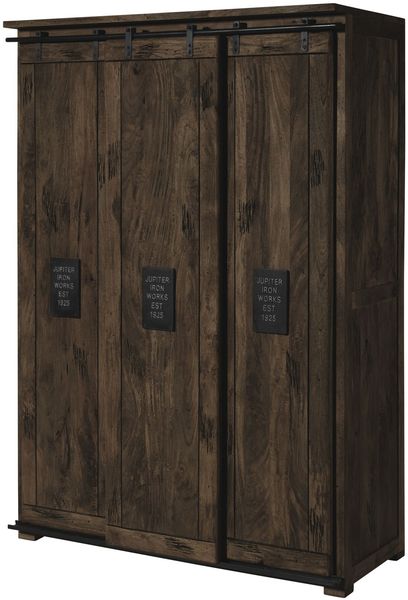 Kleiderschrank Mango 140x65x200 grau lackiert RAILWAY #269