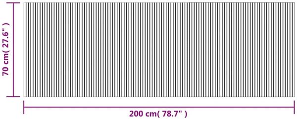 vidaXL Teppich Rechteckig Dunkelbraun 70x200 cm Bambus 376749 Bild 8