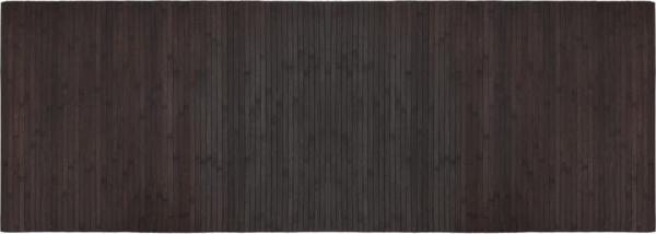 vidaXL Teppich Rechteckig Dunkelbraun 70x200 cm Bambus 376749