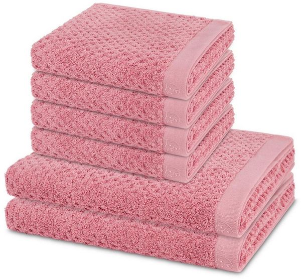 Ross Harmony 6 tlg. Frottier-Set - 4 X Handtuch (50 X 100cm), 2 X Duschtuch (70 X 140cm) - 520 - Altrosa