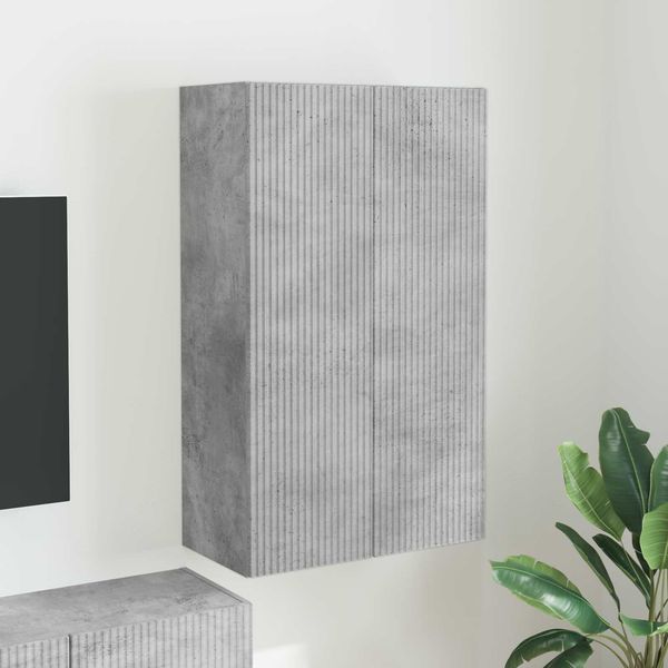 vidaXL TV-Wandschrank Beton Grau 59,5 x 31 x 100 cm Holzwerkstoff 892372