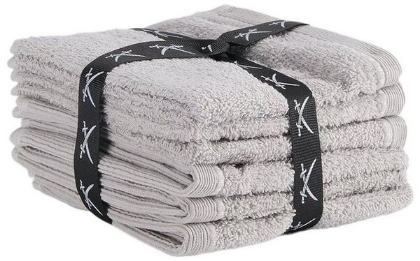 Sansibar Sylt Seiftuch Sansibar 6er Set Frottier-Serie Classic, 30x30 cm, (Set), mit hochwertiger Sansibar Säbel Stickerei