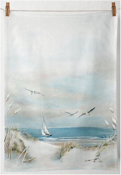 Ambiente® Geschirrtuch Sailing at sea, (1-tlg, 1-teilig), Geschirrtücher ca. 50x70cm Baumwolle