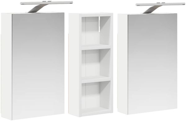 vidaXL Badezimmerschrank-Set 3 pcs 80 x 10,5 x 50 cm Holzwerkstoff 3403656 Bild 5