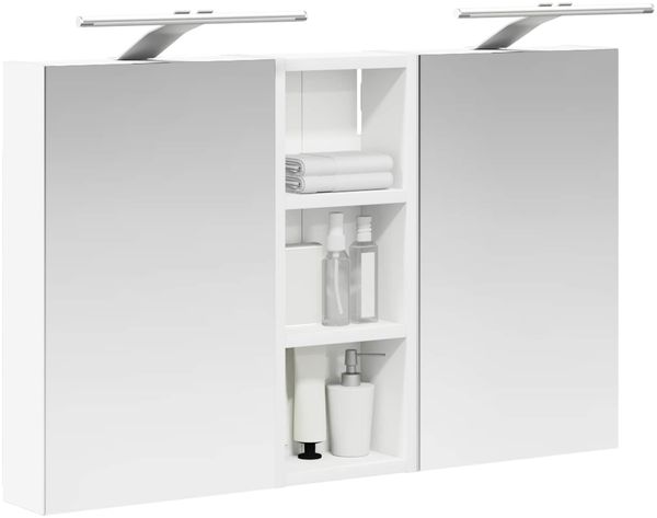 vidaXL Badezimmerschrank-Set 3 pcs 80 x 10,5 x 50 cm Holzwerkstoff 3403656 Bild 3