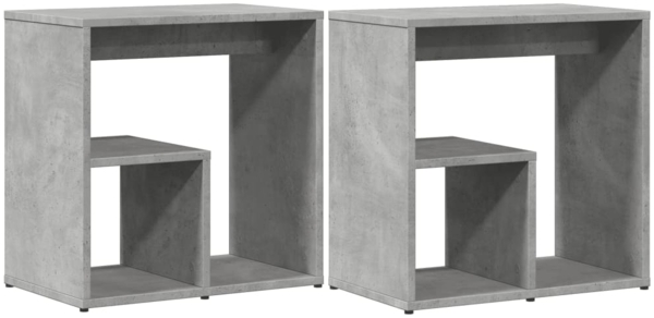 vidaXL Beistelltische 2 Stk. Betongrau 50x30x50 cm Holzwerkstoff 840562