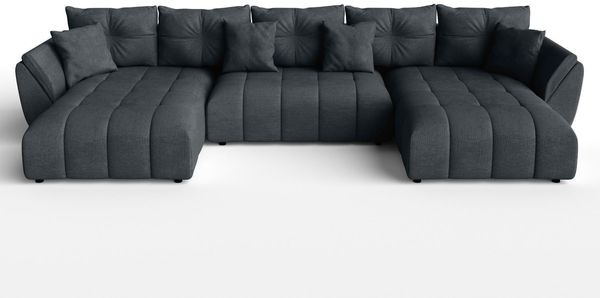 AX LIVING Couch U Form mit Schlaffunktion Antalya 382 cm grau Bild 5