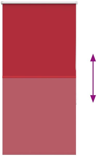 vidaXL Verdunkelungsrollo Rot 80x130 cm Stoffbreite 75,7 cm Polyester 4011748 Bild 5