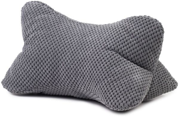 SchönesWohnen24 Nackenstützkissen Leseknochen / Lesekissen Sven Ambiente Mikrofaser 40x25cm Anthrazit