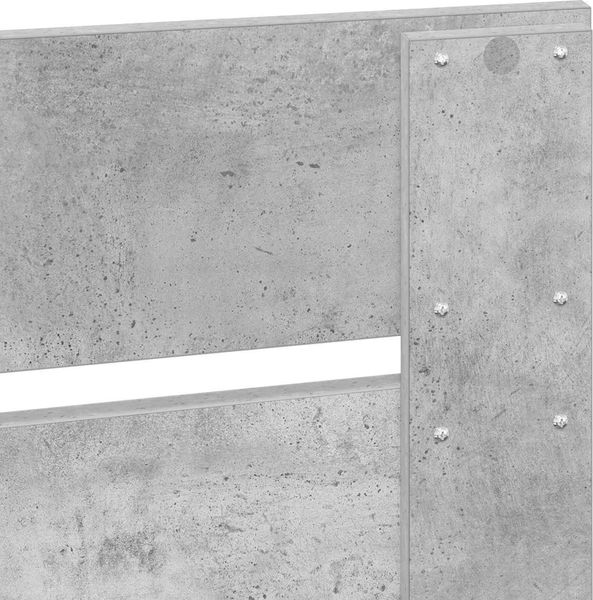 vidaXL Bettrahmen mit Kopfteil Beton 120 x 190 cm Massives Kiefernholz 3411442 Bild 11