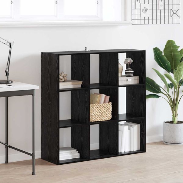 vidaXL Bücherregal Schwarze Eiche 102 x 32 x 102 cm 8009602