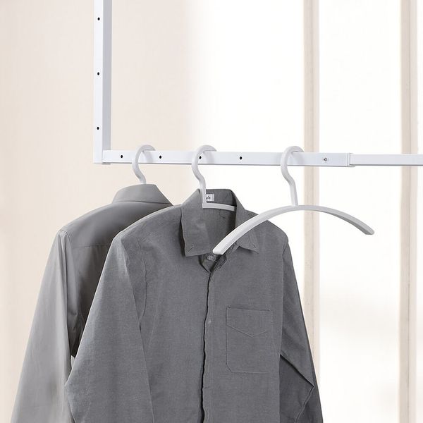HOME DELUXE Kleiderbügel aus Kunststoff RACK Weiß - 30 Stück